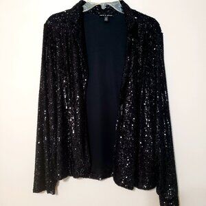 Cable & Gauge Black Sequin Blazer- Women's Large
